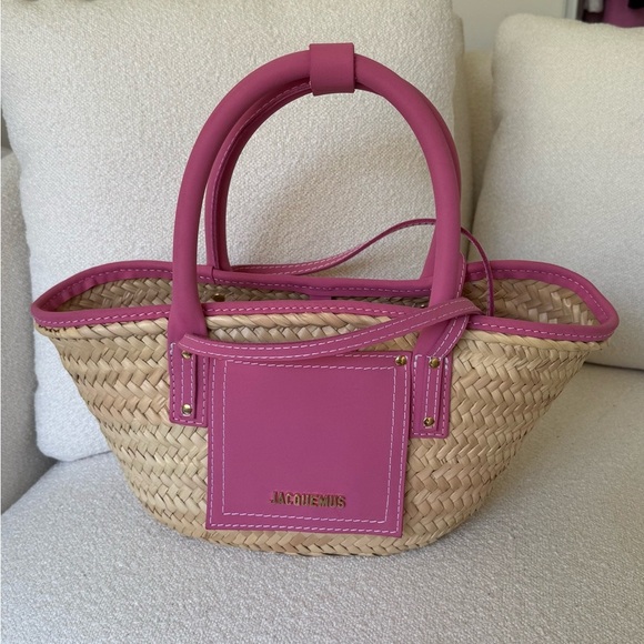 Jacquemus Pink and Tan Tote Bag - Picture 1 of 3